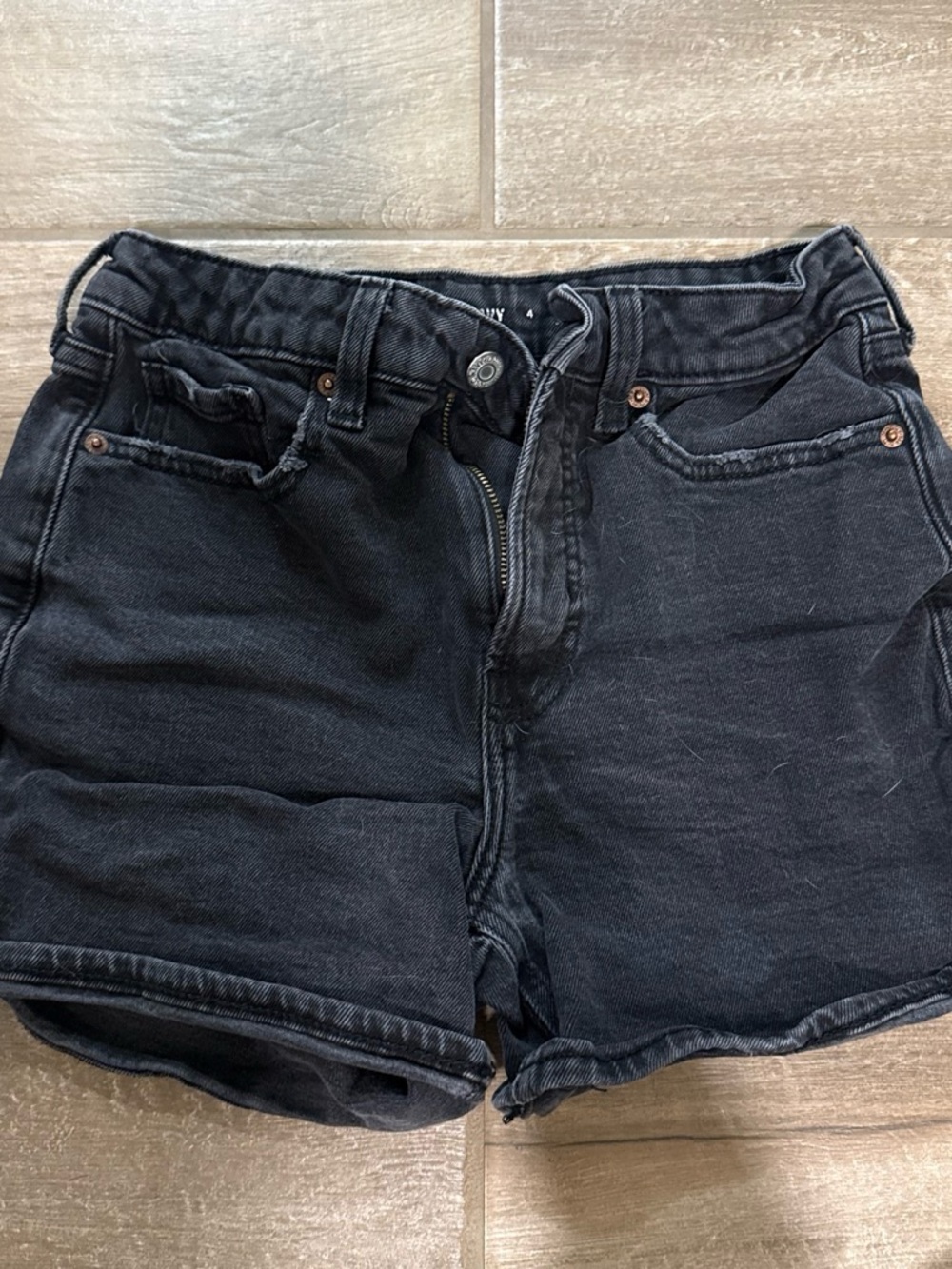 Old Navy Black High-Rise Denim Shorts